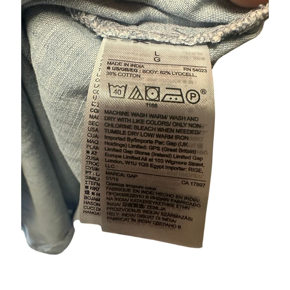 GAP Blue Denim Midi Slip Dress Size L - Picture 8 of 8